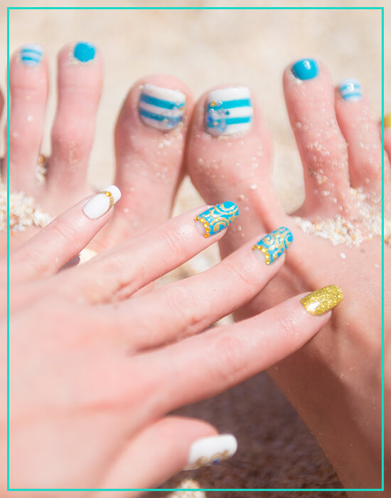 SNS dipping powder nails at Pandora Nails And Spa